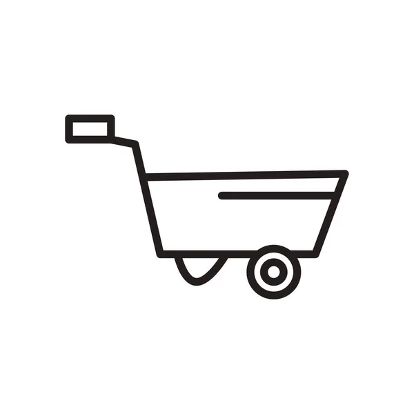 Linha de carrinho de mão estilo ícone vetor design —  Vetores de Stock