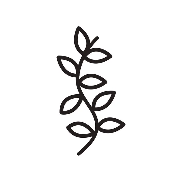 Pflanzliche Linie Stil Symbol Vektor Design — Stockvektor