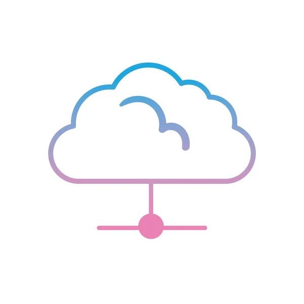 Desenho de vetor ícone de estilo gradiente de computação em nuvem —  Vetores de Stock
