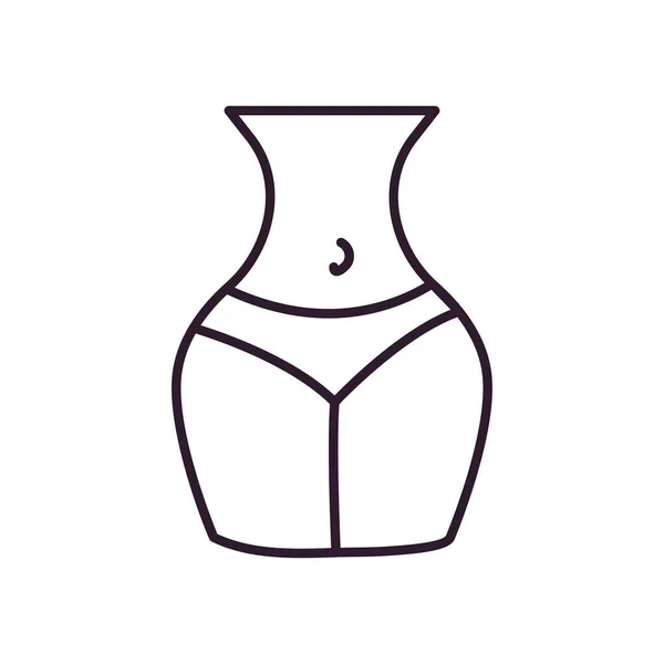 Kobieta ciało linia styl ikona wektor projekt — Wektor stockowy