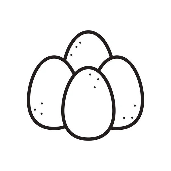 Huevos línea estilo icono vector diseño — Archivo Imágenes Vectoriales