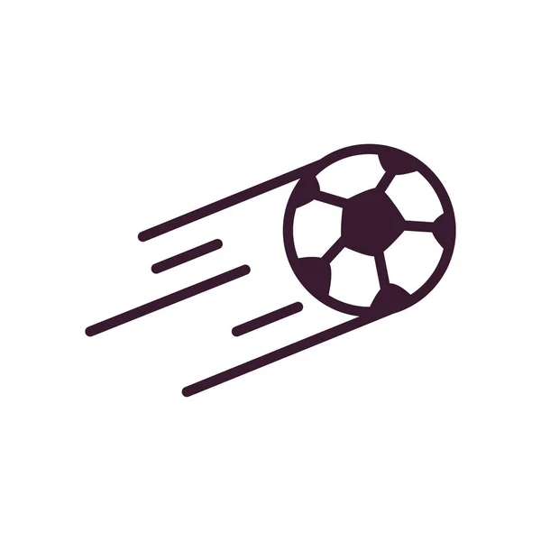 Conception vectorielle d'icône de style de ligne de ballon de football — Image vectorielle