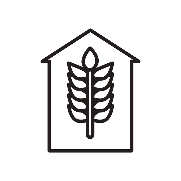 ( 영어 ) wheat ear in farm line style icon vector design — 스톡 벡터