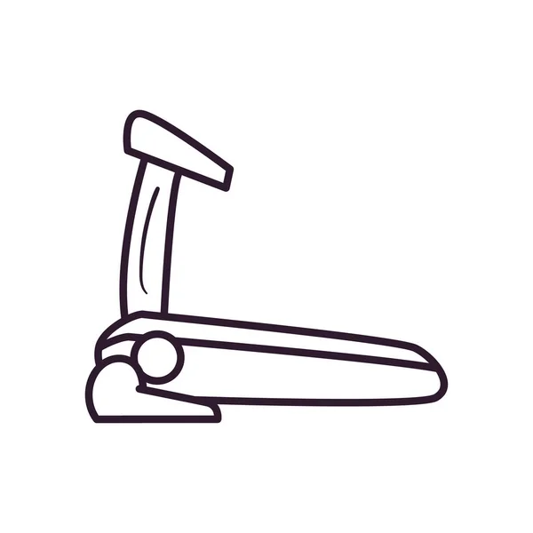Gym treadmill line style icon vector design — Stock Vector