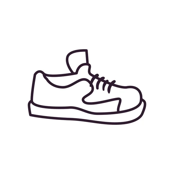 Zapato deportivo línea estilo icono vector diseño — Archivo Imágenes Vectoriales