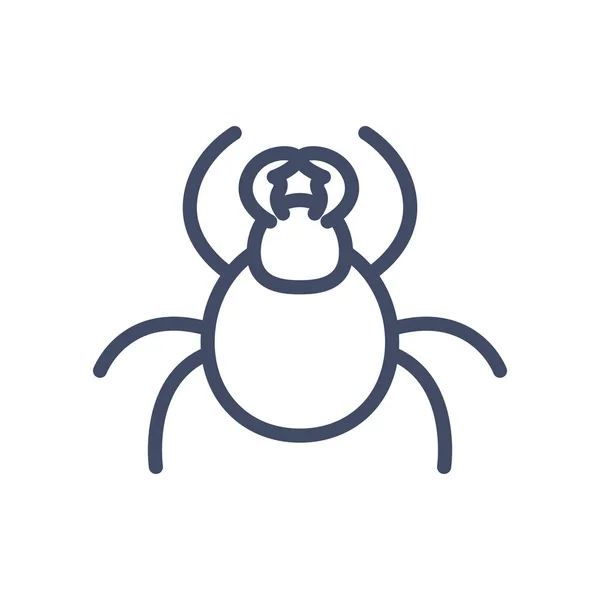 Bug ligne style icône vectoriel design — Image vectorielle