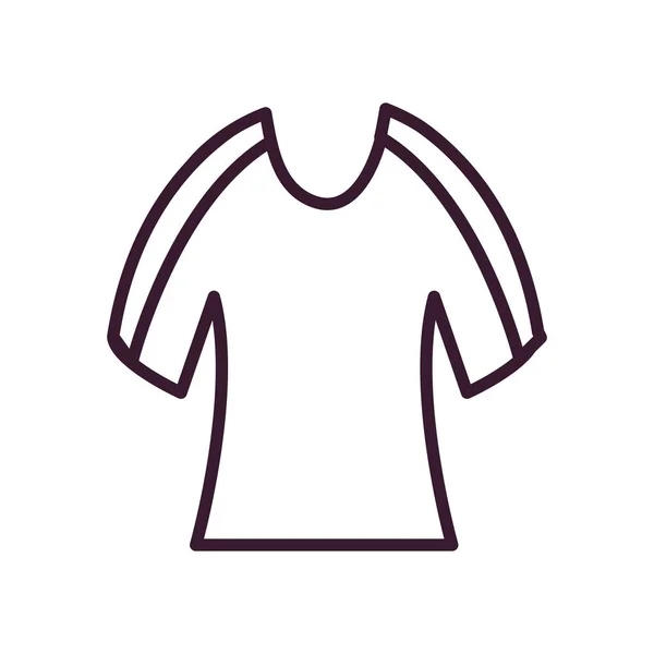 Voetbal tshirt lijn stijl pictogram vector ontwerp — Stockvector