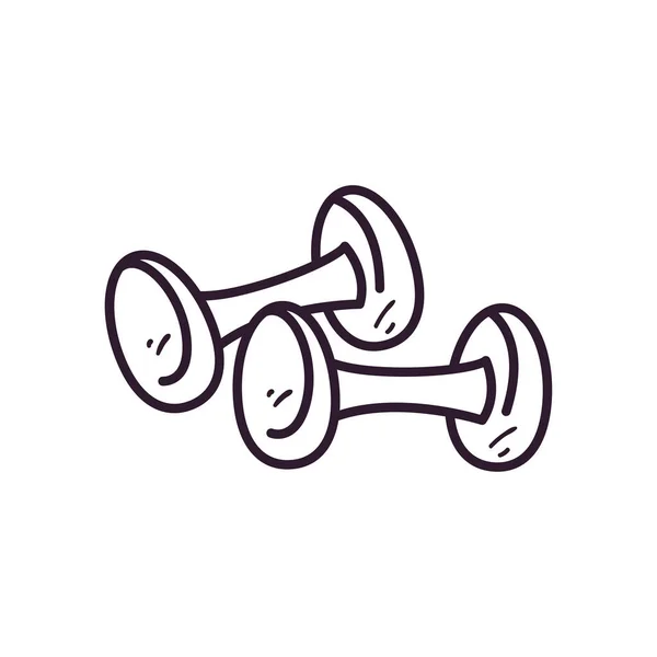 Gym weights line style icon vector design — Stock Vector