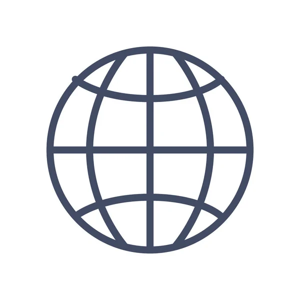 Esfera global línea estilo icono vector diseño — Vector de stock