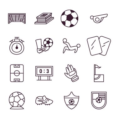 Futbol çizgisi biçim ikonu vektör tasarımı