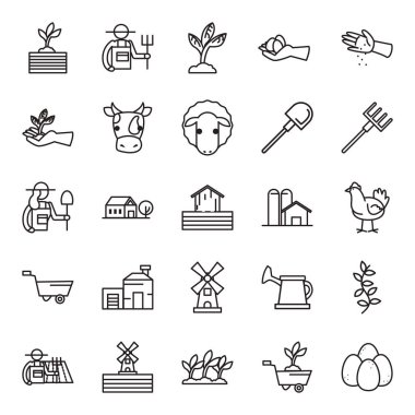 Çiftlik satırı biçim vektör tasarımı