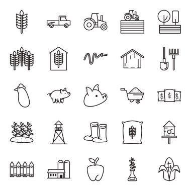 Çiftlik satırı biçim vektör tasarımı