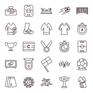 Futbol çizgisi biçim ikonu vektör tasarımı