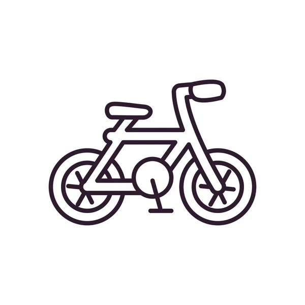 Icono de estilo de línea de bicicleta aislada diseño de vectores — Vector de stock