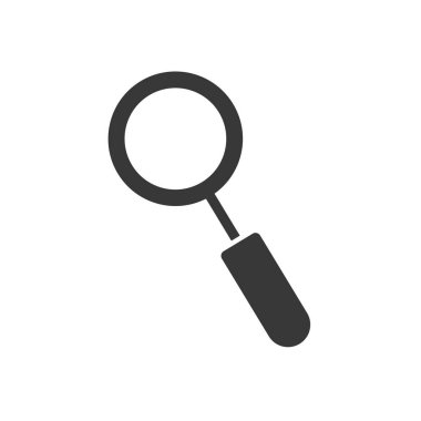 büyüteç simgesi, siluet tarzı