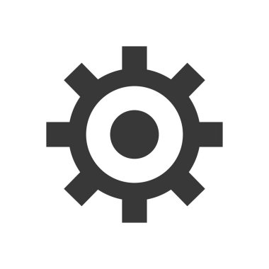 dişli tekerlek simgesi, siluet biçimi