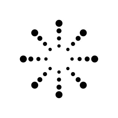 daire havai fişek simgesi, siluet biçimi