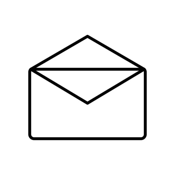 Umschlagsymbol öffnen, Linienstil — Stockvektor