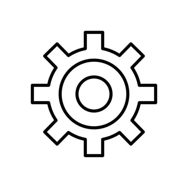 Fogaskerék ikon, vonalstílus — Stock Vector