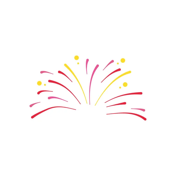 Маленька ікона вибуху феєрверків, плоский стиль — стоковий вектор