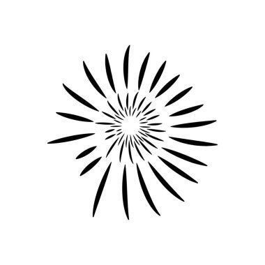 çizgili havai fişek simgesi, siluet biçimi