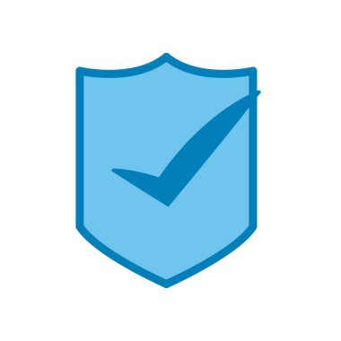 İşaretleme çizgisi ve gradyan biçim vektör tasarımı olan kalkan