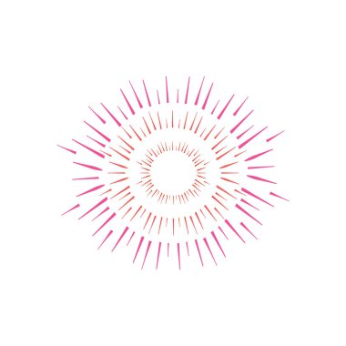 Havai fişekler patlıyor, düz stil