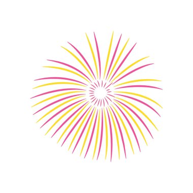 Havai fişek ışınları simgesi, düz stil