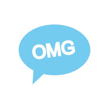 argo kabarcık konsepti, omg kelimeli mavi konuşma balonu, satır doldurma biçimi