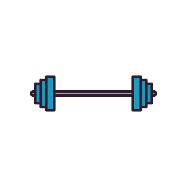 Gym gewicht lijn en vul stijl pictogram vector ontwerp — Stockvector