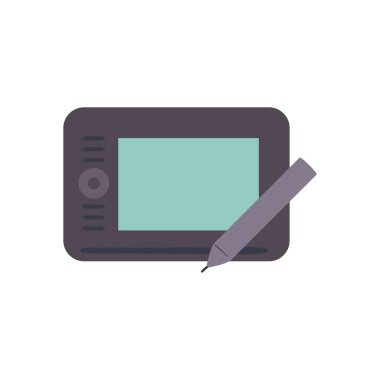 kalem satırlı tasarım tableti ve biçim vektör tasarımı