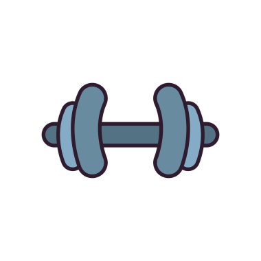 spor salonu ağırlık çizgisi ve biçim ikonu vektör tasarımı