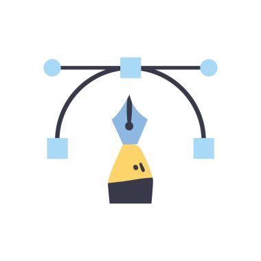 kalem satırı ve doldurma biçimi vektör tasarımı