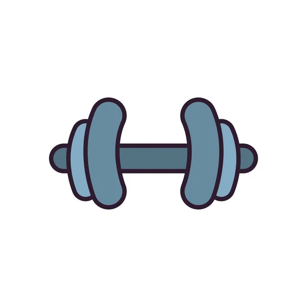 Gym weight line and fill style icon vector design — Stock Vector