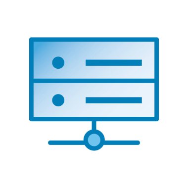 Web sunucu satırı ve gradyan biçim ikon vektör tasarımı