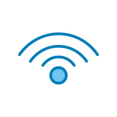 wifi sinyal hattı ve gradyan biçim vektör tasarımı