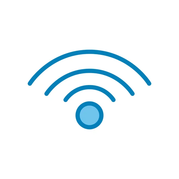 Wifi-Signalleitung und Gradient-Stil-Icon-Vektor-Design — Stockvektor