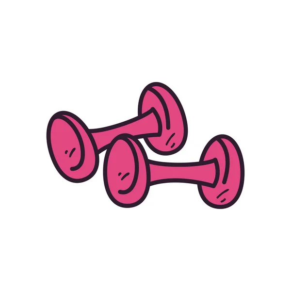 Gym weights line and fill style icon vector design — Stock Vector