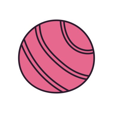 Spor salonu topu hattı ve biçim ikonu vektör tasarımını doldur
