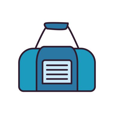 spor çantası çizgisi ve biçim ikonu vektör tasarımı