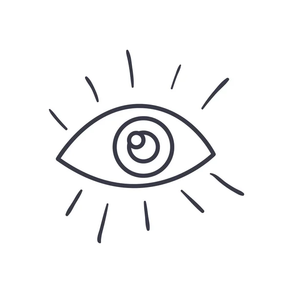 Eye line stijl icoon vector ontwerp — Stockvector