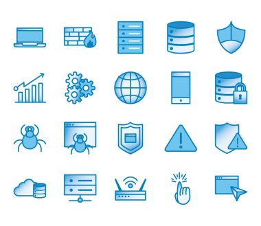 Veri çizgisi ve gradyan biçim simgesi vektör dizaynı