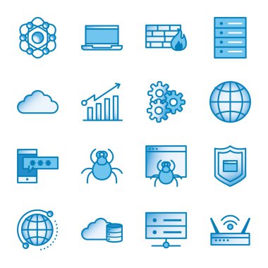 Veri çizgisi ve gradyan biçim simgesi vektör dizaynı