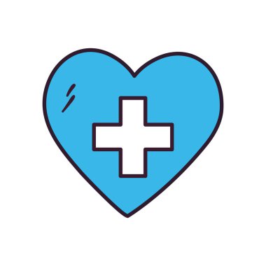 Kalp çizgisinde çapraz geçiş ve biçim ikonu vektör tasarımını doldur