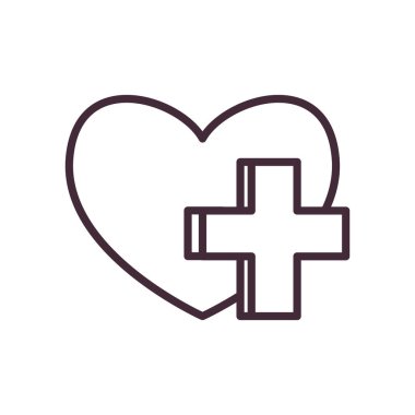 Çapraz çizgi biçim vektör tasarımlı kalp