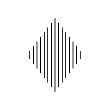 Çizgili dizaynlı eşkenar dörtgen şekil, satır biçimi