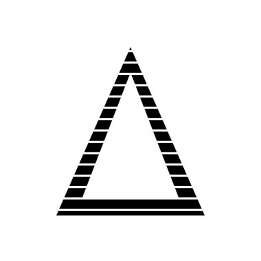 Geometrik şekiller konsepti, üçgen simgesi, siluet biçimi