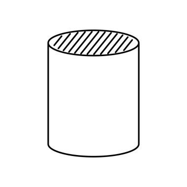 silindir şekil simgesi, satır biçimi