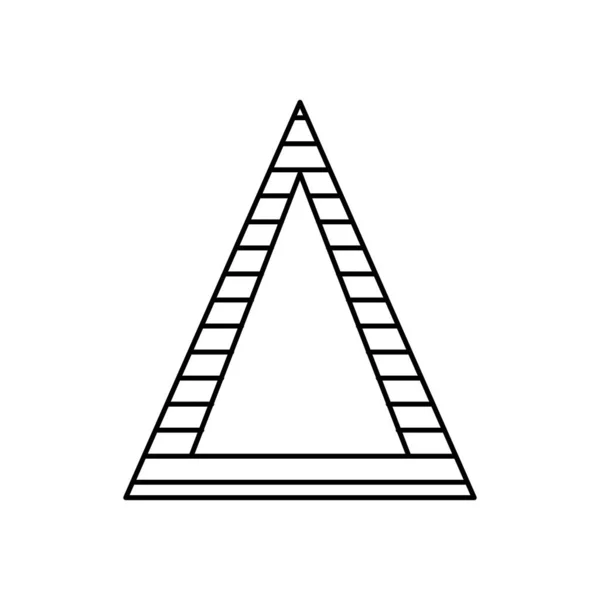 Concepto de formas geométricas, icono de triángulo, estilo de línea — Vector de stock