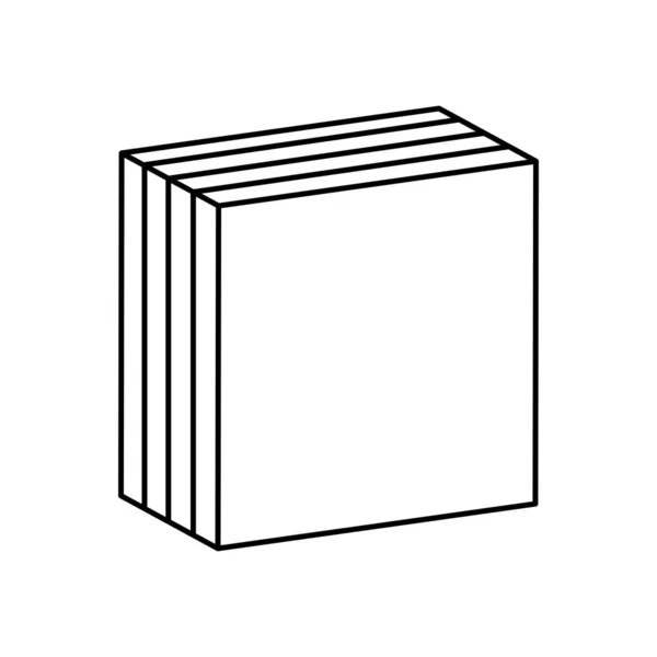 Geometrische Formen Konzept, Quadrate Symbol, Linienstil — Stockvektor